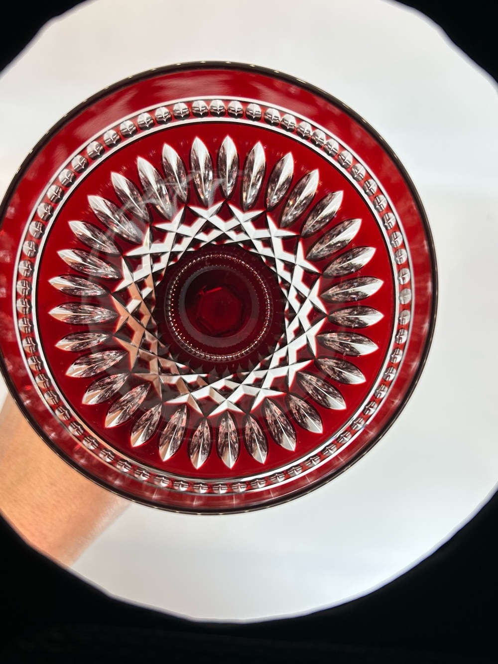 Set of 8 Waterford Crystal Clarendon Ruby Red Wine Hock Glasses - Picture 5 of 14